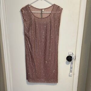 LC Lauren Conrad Sparkling Mauve Mini Dress